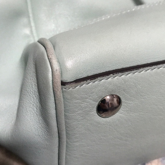 Coach Candace Mint Green Blue Purse Bag Pocketbook - Picture 11 of 12